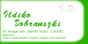 ildiko dobranszki business card